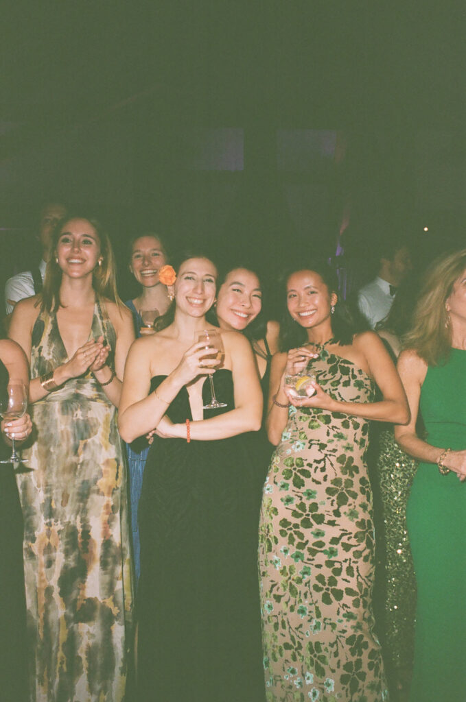Film photo of guests at Little Nell Wedding reception in Aspen CO