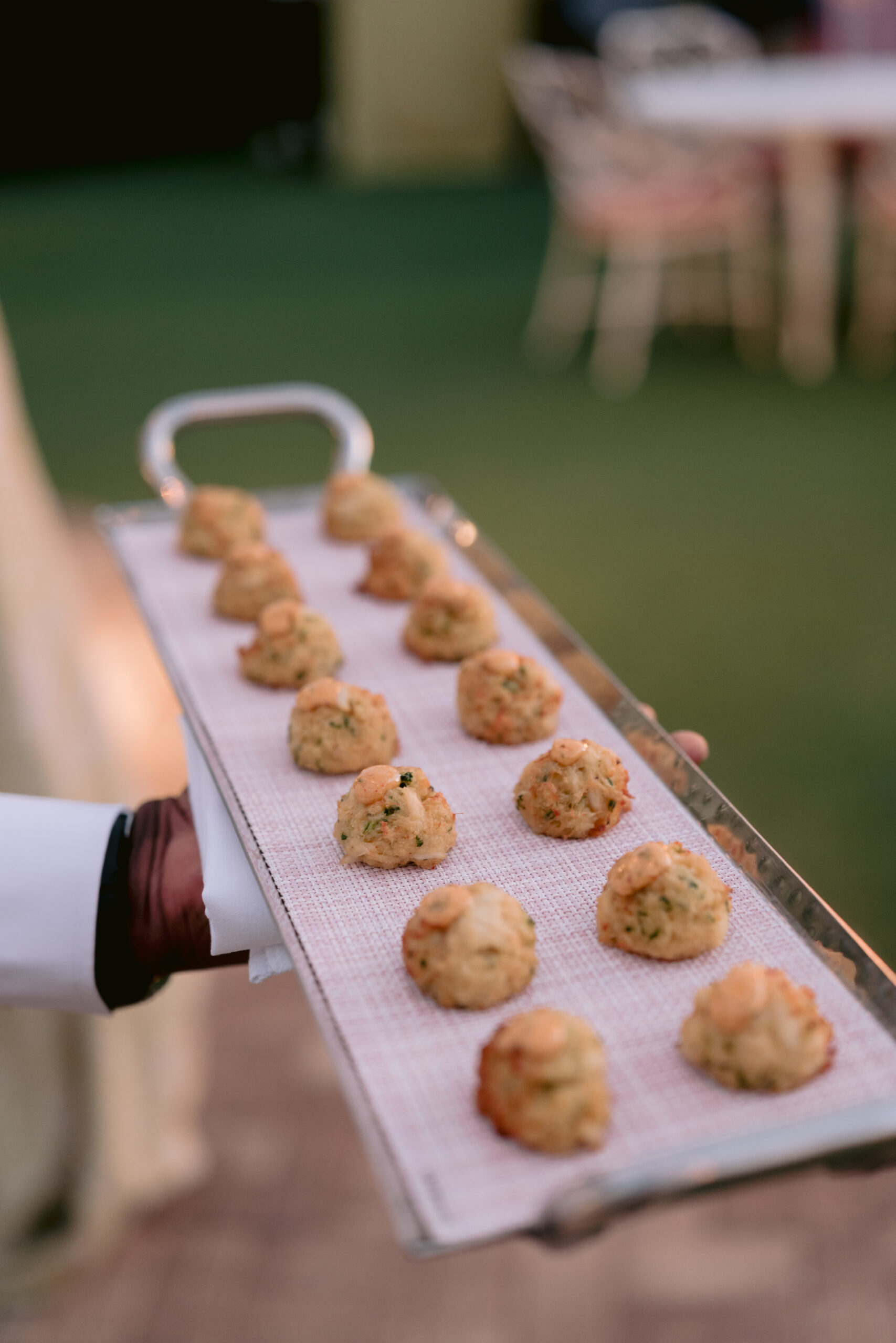 appetizers being served at the colony hotel and event venue in palm beach, fl