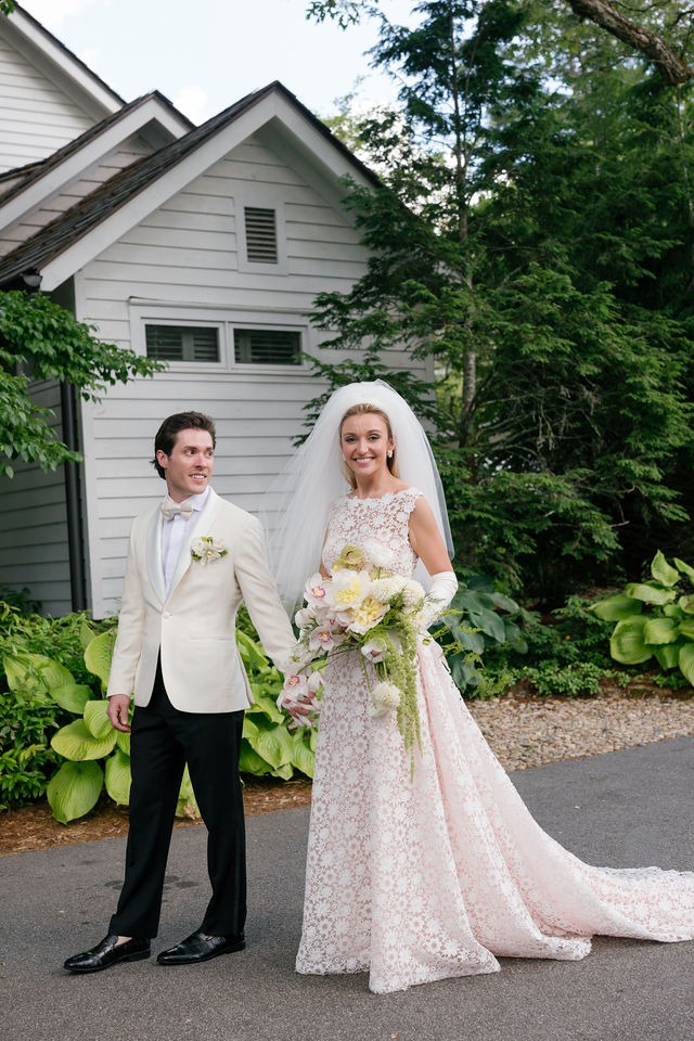 portrait of a bride and groom during their portrait session for half mile farm photos of their wedding